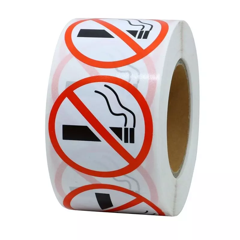 ملصق ورقي لاصق بدون تدخين ، ملصق تحذير ، وصول جديد
