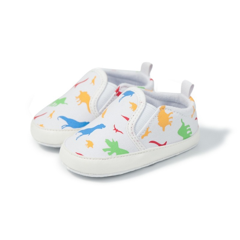 جديد حذاء طفل صبي حذاء قماش ديناصور لطيف عادية بيبي بوي فتاة الأحذية المضادة للانزلاق وحيد الأولى مشوا الوليد طفل سرير الأحذية