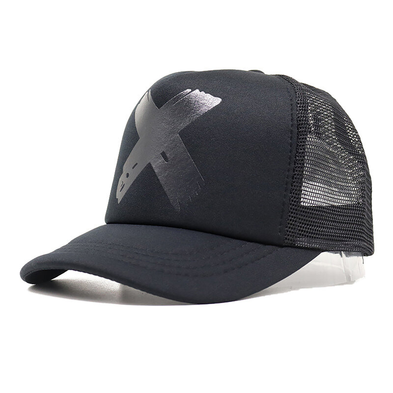قبعة بيسبول شبكية قابلة للتنفس ، ملابس خفيفة الوزن ، سناباك مسطح ، قبعة شمس صيفية