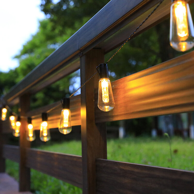 في الهواء الطلق LED سلسلة أضواء الشمسية مقاوم للماء حديقة عيد الميلاد الطرف الديكور لمبة الشمسية للفناء عيد الميلاد ساحة سياج