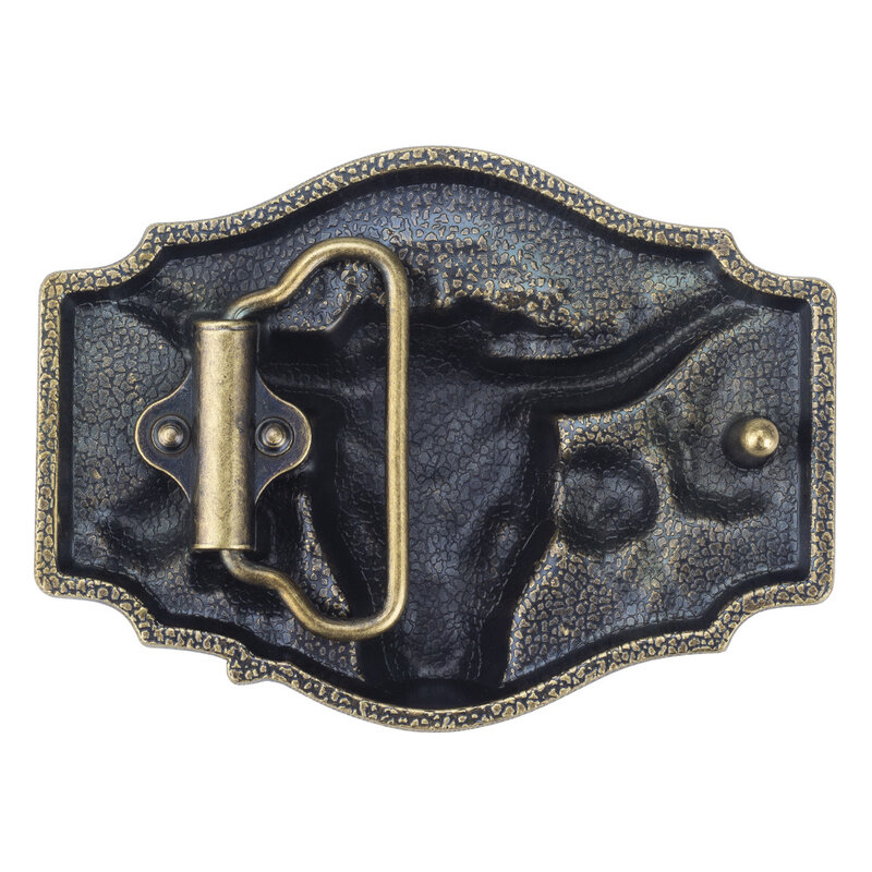 بيسون رئيس حزام مشبك قبعات رعاة البقر الغربية نمط الرجعية مشبك ل 3.8 سنتيمتر عرض حزام