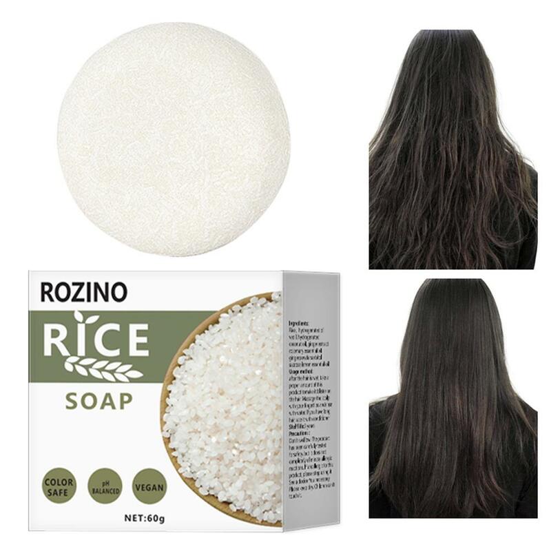 صابون شامبو الأرز العضوي ، تكييف الشعر الجاف ، مضاد للتخسيس ، ماء مغذي ، بروتين ، V2T6