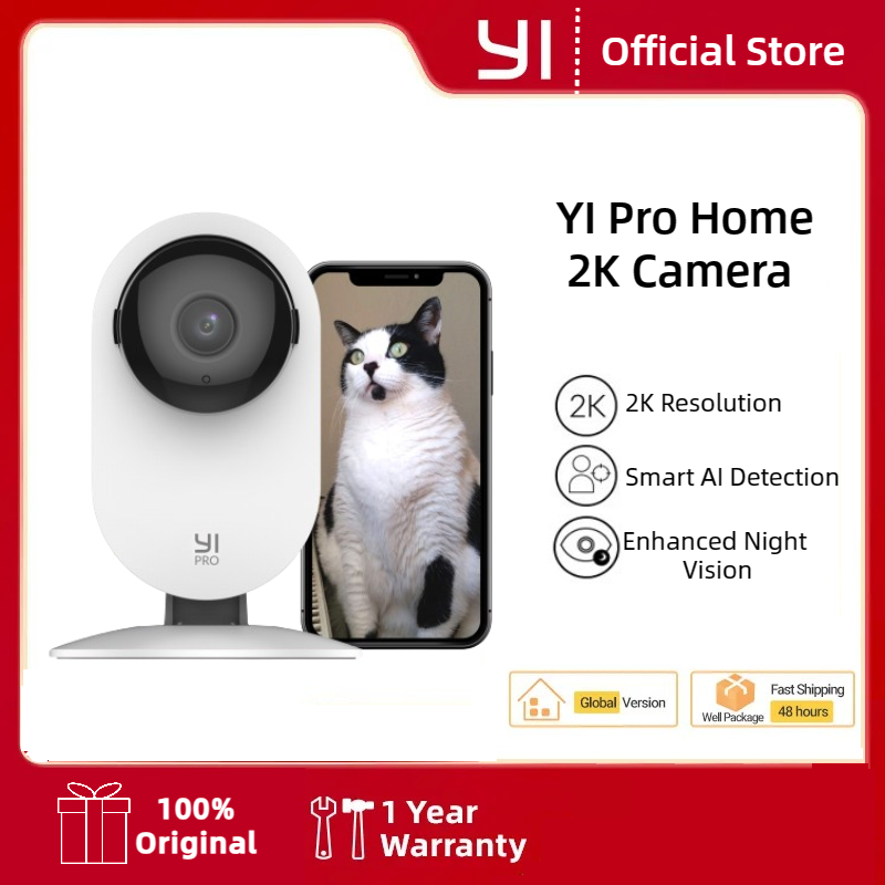 كاميرا منزلية YI Pro WiFi ، فيديو ذكي مع كشف الحركة ، حماية أمنية ، نظام مراقبة ، كاميرا IP Pet ، 2K ، 3mp