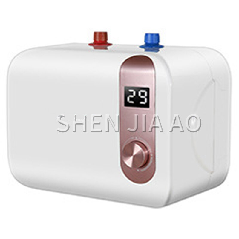 8L تخزين صغير سخان مياه كهربي المنزلية سريعة التدفئة نوع سخان المياه الميكانيكية شاشة ديجيتال سخان المياه 220 فولت