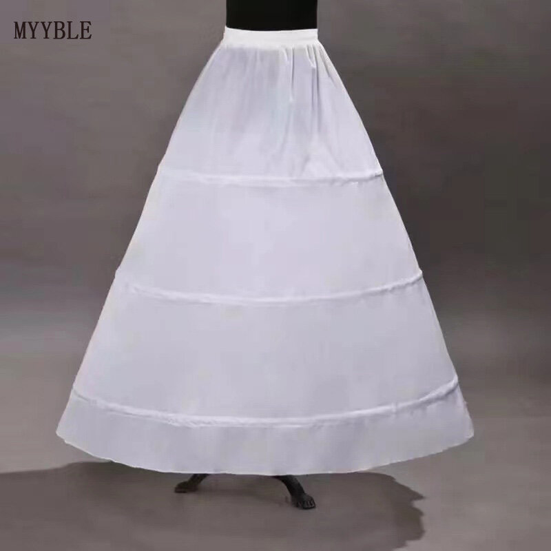 MYYBLE رخيصة الأبيض النساء الزفاف تنورات 3 طبقات الصلب حلقة مطاطا زنار اكسسوارات الزفاف الملابس الداخلية