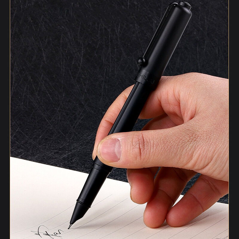 قلم حبر مستعار فاخر مخفي من التيتانيوم ، أقلام كتابة سوداء ، أقلام خط الخط ، مستلزمات مكتبية ، هدية ،-من القرطاسية