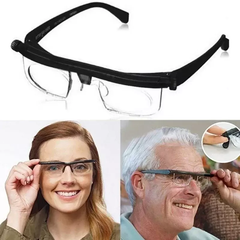 نظارات بعدسات قوية قابلة للتعديل ، نظارات تكبير رؤية بتركيز متغير ومسافة تركيز ، واقية ، جديدة