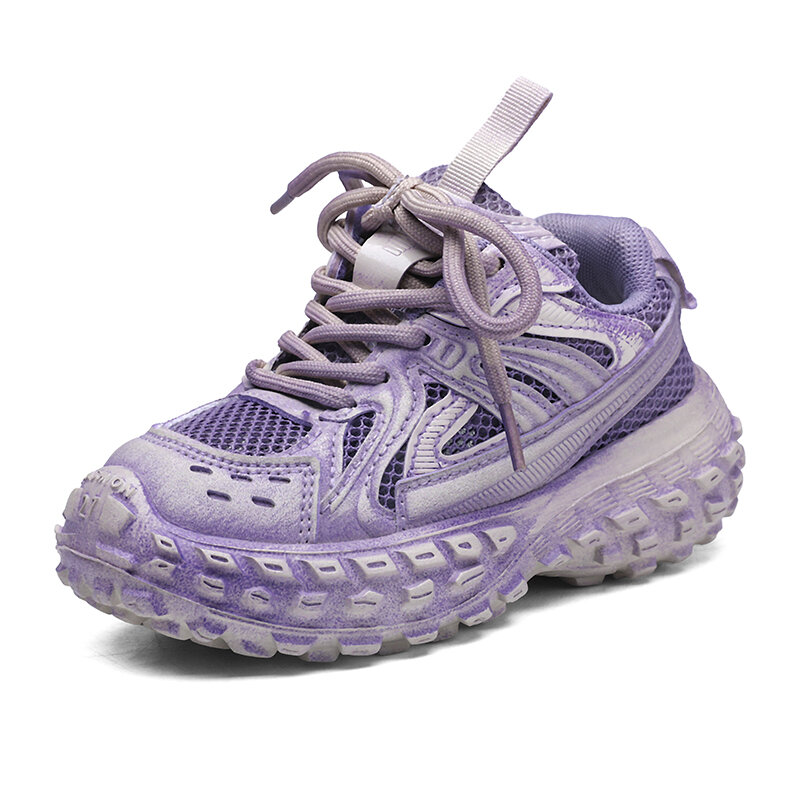 أحذية رياضية للأطفال من شبكة واحدة ، قابلة للتنفس ، والجري ، في الهواء الطلق ، وردي ، لطيف ، عتيق ، راقية ، عالية الجودة