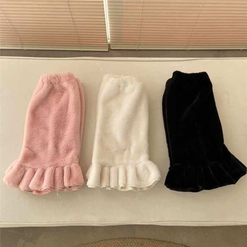 جهاز تدفئة أرجل ياباني بنمط هاراجاو للنساء والفتيات ، جوارب ساق بكشكشة ، مدفئ قدم مخملي ، غطاء جديد ، شتاء