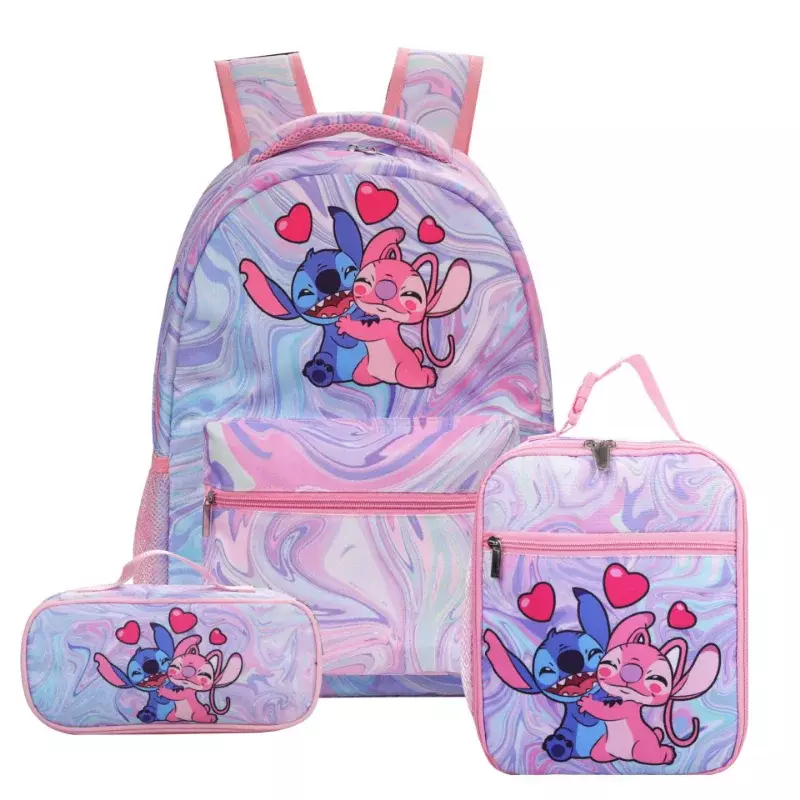 حقيبة مدرسية للطلاب من ديزني ستيتش ، سعة كبيرة كرتونية ، حقيبة ظهر لطيفة خفيفة الوزن للأطفال ، جديدة