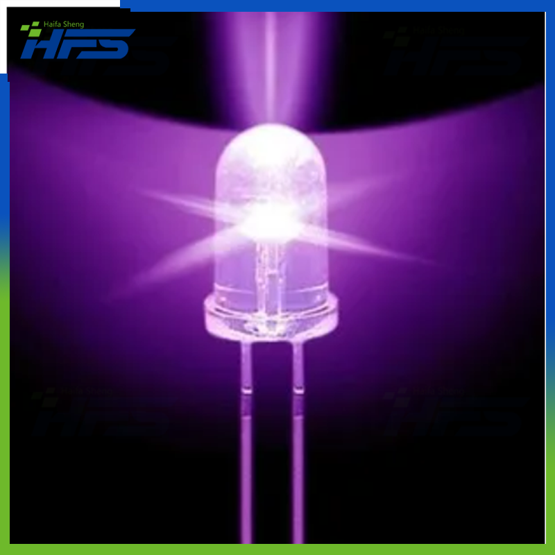 الصمام الثنائي الباعث للضوء فائق السطوع ، مصابيح يدوية ، 5 ، دائرية ، أرجواني ، F5 ، من من من من من من نوع LED