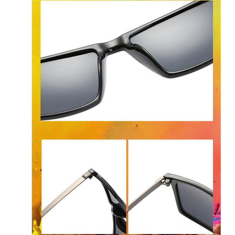 نظارات شمسية مستقطبة مربعة 2023 للرجال مرآة لقيادة السيارات نظارات شمسية UV400 عالية الجودة عالية الجودة بتصميم أنيق