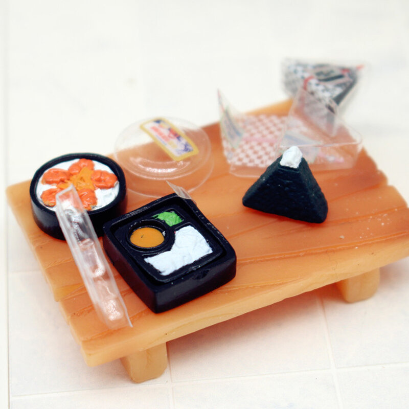 Kawaii دمية مصغرة ، الأرز السوشي الياباني ، محاكاة الغذاء ، بينتو لبيت الدمية ، اكسسوارات المطبخ ، لعبة ، جديد ، 2 قطعة