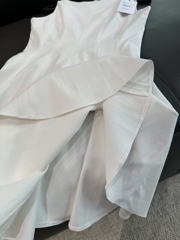 فستان قصير نسائي برقبة دائرية بلا أكمام ، تصميم قديم ، بندول عريض ، جوكر ، مزاجه وأزياء ، جديد ،