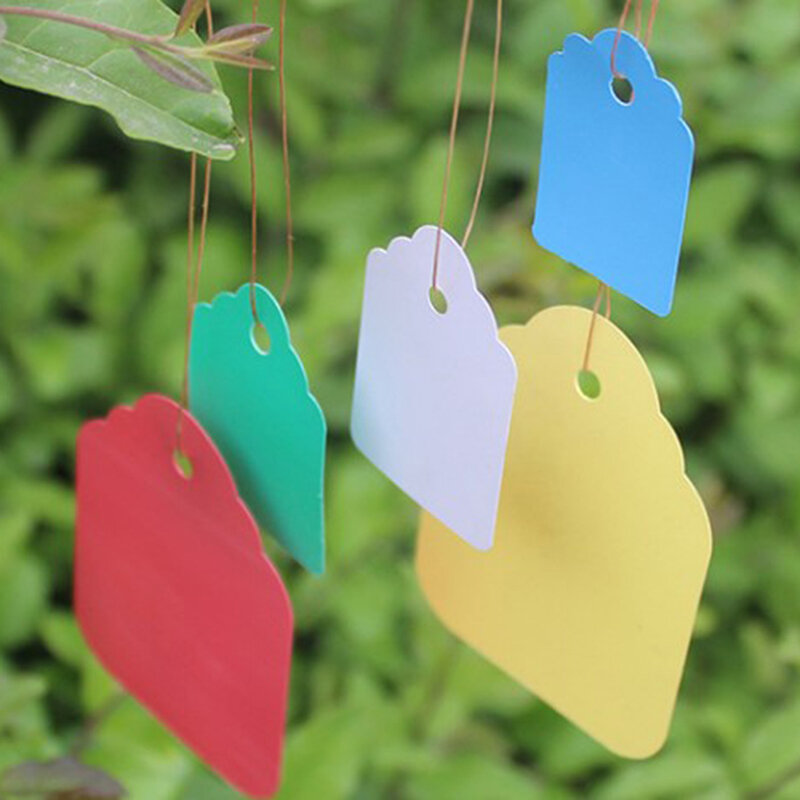 100pcs Waterproof Strip Line Plant Labels Plants Hang Tag Hanging Tags Flower Pot Marker Signs Garden Decoration Gardening Tool