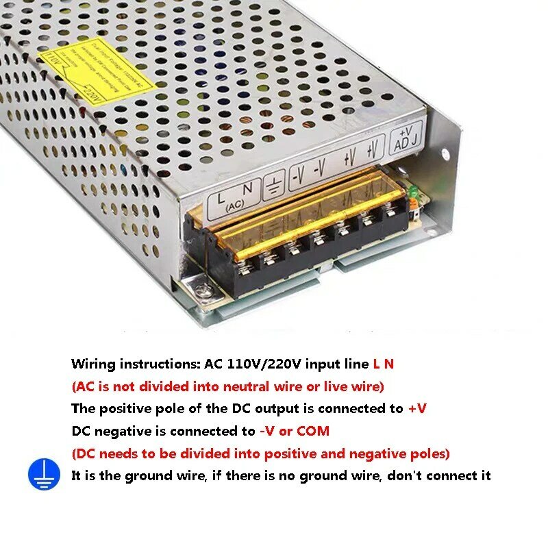 VUSUM الإضاءة محول AC110V-220V إلى تيار مستمر 5 فولت 12 فولت 24 فولت 48 فولت امدادات الطاقة محول 2A 5A 10A 15A 20A 30A LED قطاع التبديل سائق