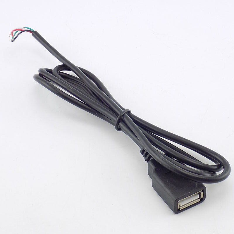 0.3/1/2 متر مايكرو USB أنثى رئيس واحد 4 دبوس سلك بيانات طويلة تمديد كابل الحبل امدادات الطاقة محول تهمة ل PC موصل H10