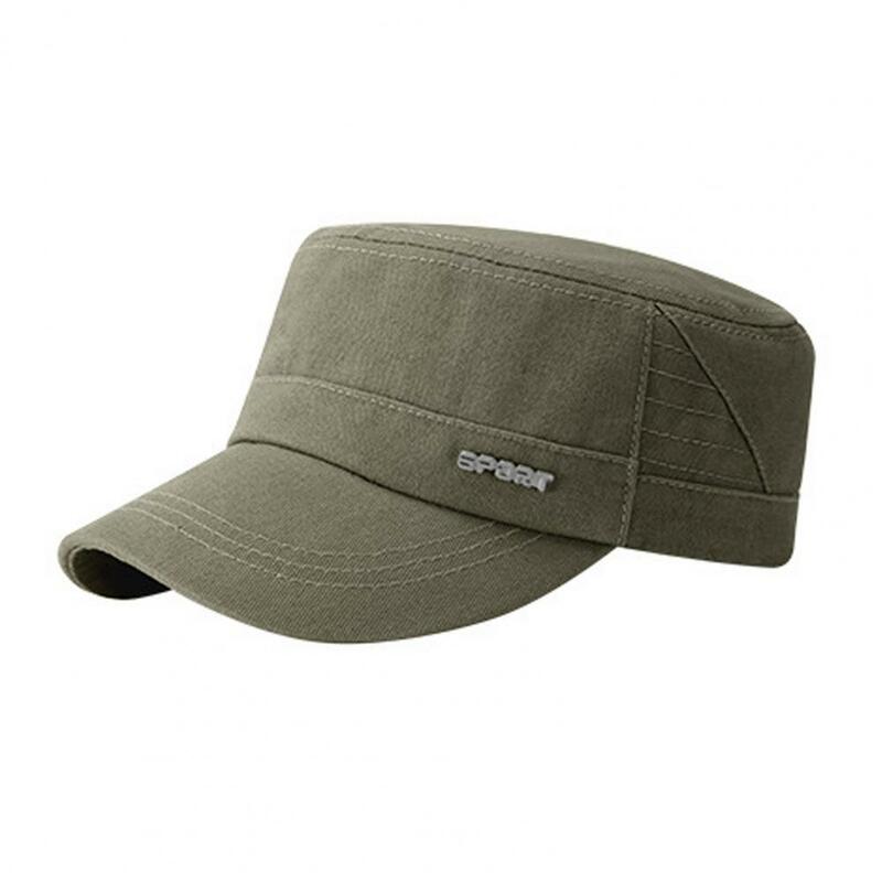 قبعة عسكرية أنيقة تمتص العرق غرامة خياطة لينة بلون قبعة عسكرية للجيش قابل للتعديل في الهواء الطلق الرياضة الشمس القبعات