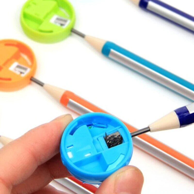 قلم رصاص صغير لطيف براية للأطفال ، ثقب مزدوج ، مستلزمات المدرسة والمكتب ، 2 عرض