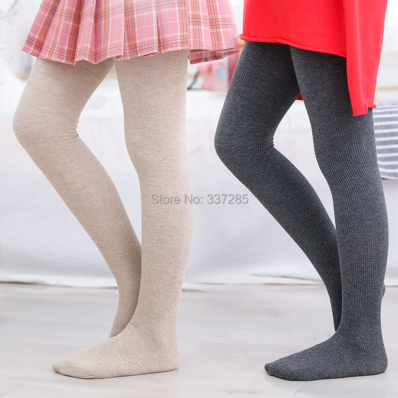 New winter baby girls warmer tights Knitted cotton children kids non-slip sole pantyhose autumn striped spring tights for child