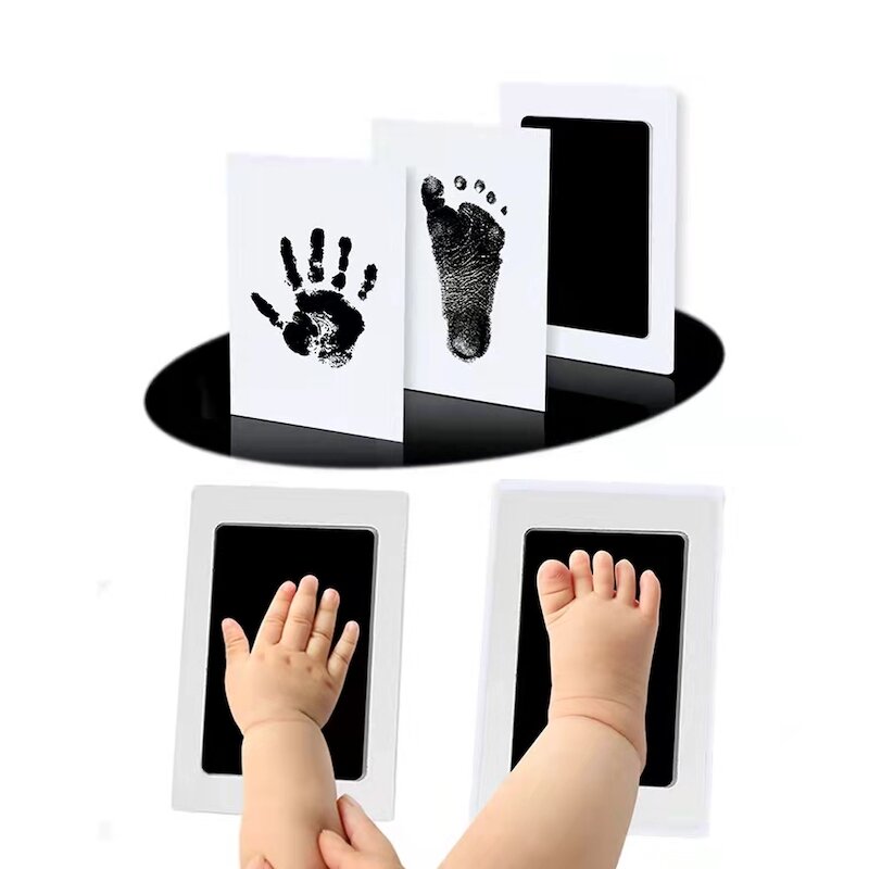 DIY بها بنفسك أقدام الأطفال حديثي الولادة ومنصات الحبر بصمة اليد أطقم إطار الصورة الصغار تذكارية اكسسوارات آمنة استحمام الطفل الرضع هدية