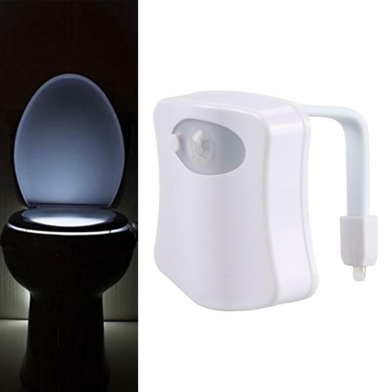 المرحاض ليلة ضوء اللون تغيير المرحاض السلطانية LED ضوء المرحاض السلطانية أضواء الليل مع الحركة المنشط الاستشعار متعة الحمام