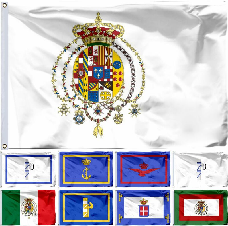 إيطاليا التوحيد والمملكة العلم ذلك وزير ولي العهد الأمير 3X5FT 90X150CM المملكة اثنين من الصقليات راية 40X60CM