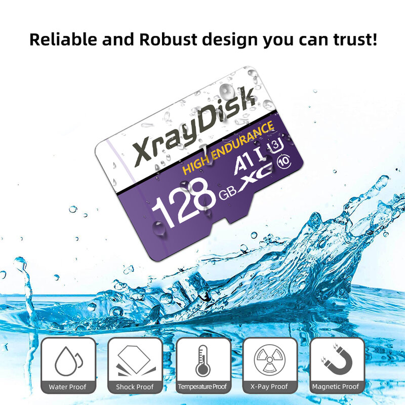 Xraydisk 16GB 32GB 64GB 128GB 256GB بطاقة ذاكرة عالية السرعة TF بطاقة فئة 10