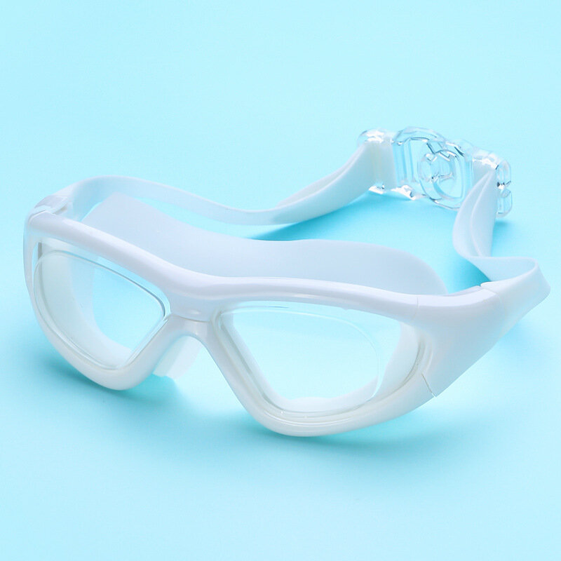 السباحة نظارات إطار كبير شفاف مقاوم للماء مكافحة الضباب HD نظارات السباحة الرجال والنساء نظارات الغوص نظارات السباحة تجهيز