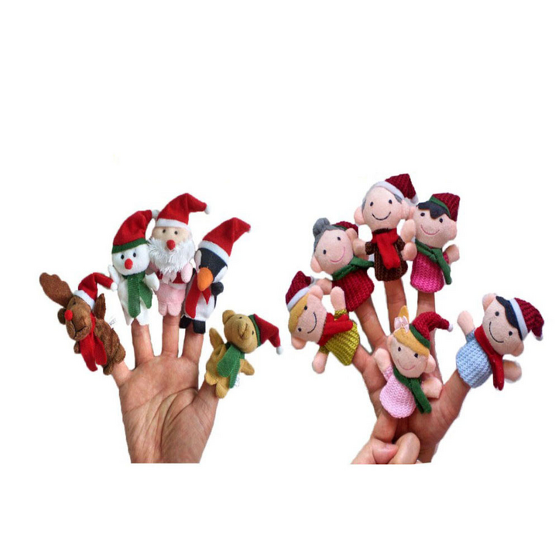 عيد الميلاد فنجر الدمى للأطفال ، سانتا ، Sonowman ، الأيائل ، إصبع الأيدي ، ألعاب الحفلات ، الكرتون ، التعليمية ، 11 قطعة