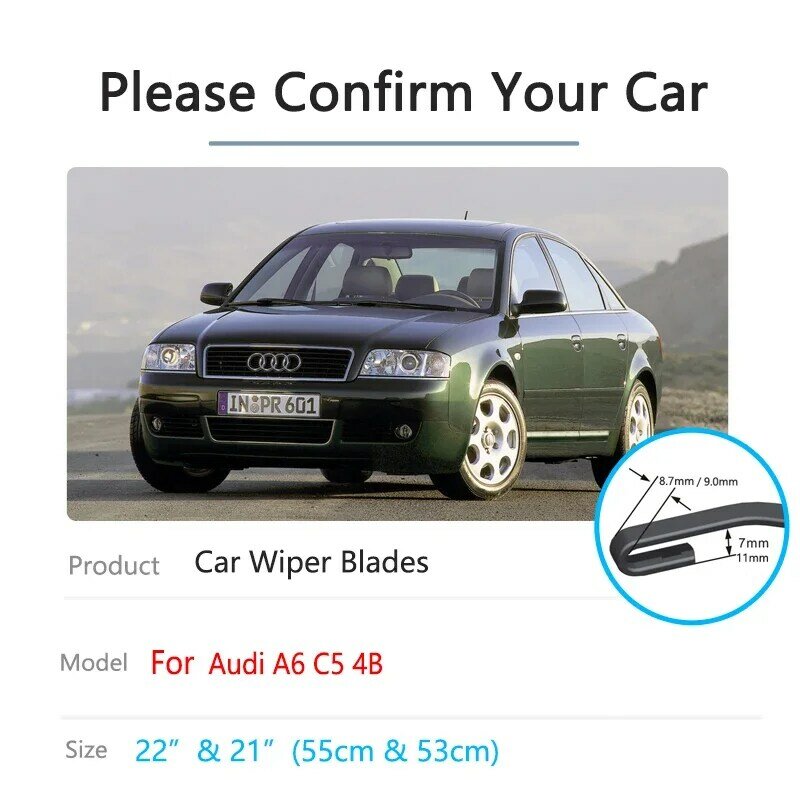 ممسحة أمامية على جميع الطرق ، فرش الزجاج الأمامي ، ملحقات غسالة السيارات ، A6 C5 4B Audi من من من جميع الطرق ، من من نوع Windshield S6 RS6