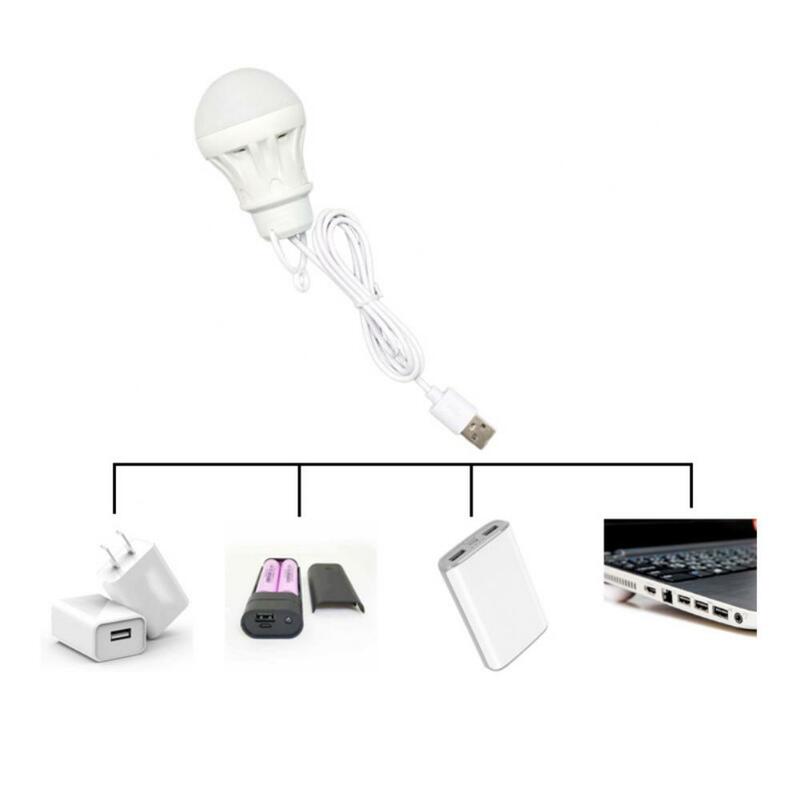 مصباح LED USB محمول للتخييم ، مصباح كهربائي ، أداة متعددة في الهواء الطلق ، 5 فولت ، لمبة ليد ، معدات خيمة ، المشي لمسافات طويلة ، 1-5
