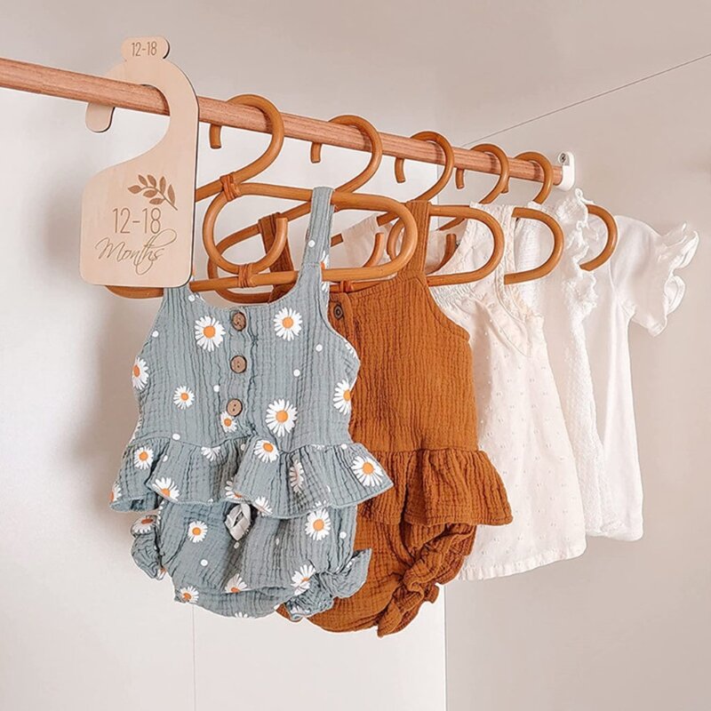7 قطعة طفل خزانة حجم مقسم خشبية خزانات ملابس الطفل من الوليد الرضع إلى 24 أشهر للمنزل الحضانة الطفل الملابس