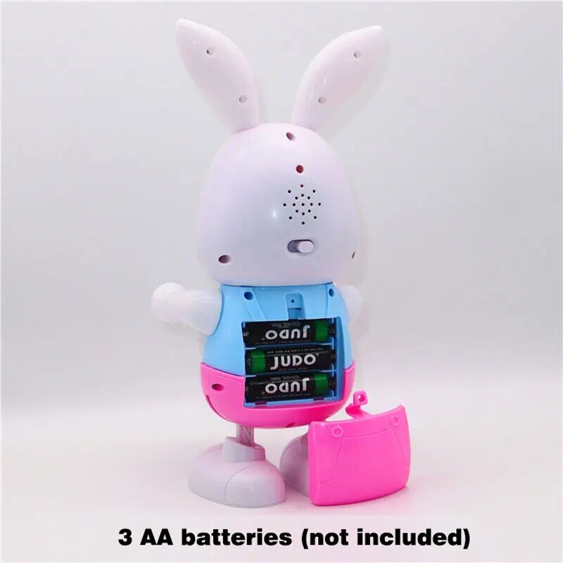 روبوت أرنب الرقص الغناء أغنية الإلكترونية الأرنب الموسيقى الروبوتية الحيوان فاز طبل مع LED لطيف الكهربائية الحيوانات الأليفة لعبة أطفال هدية عيد