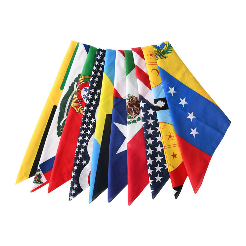 العلم الوطني نمط باندانا ، تشغيل والرقص عقال ، 100% القطن ، المملكة المتحدة ، كوريا ، البرازيل ، المكسيك ، فرنسا العلم وشاح ، الهيب هوب الحجاب