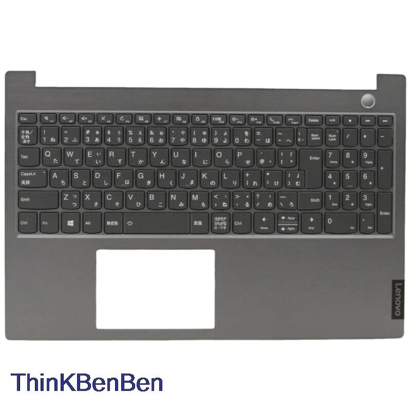 غطاء قشرة مسند اليد العلوي ، لوحة مفاتيح رمادية معدنية يابانية JP ، Lenovo ThinkBook 15 IML IIL 5CB0W45205