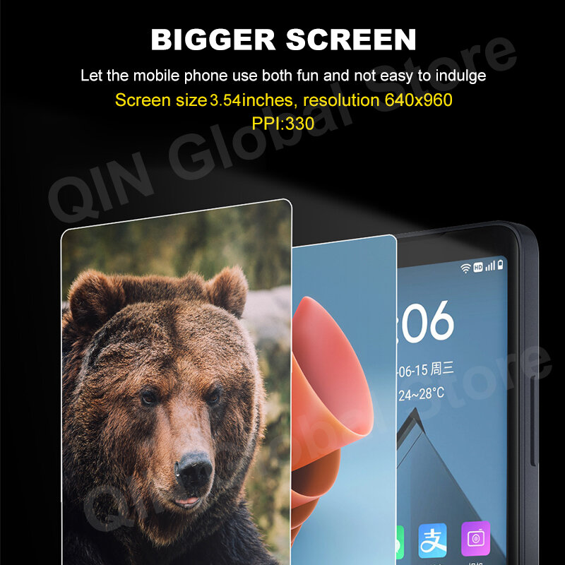 هاتف Qin F22 Pro Duoqin MTK Helio G85 Wifi بشاشة 3.54 بوصة 4 جيجابايت 64 جيجابايت معالج ثماني النواة مزود بشاشة لمس 5.0 إصدار عالمي من متجر Play