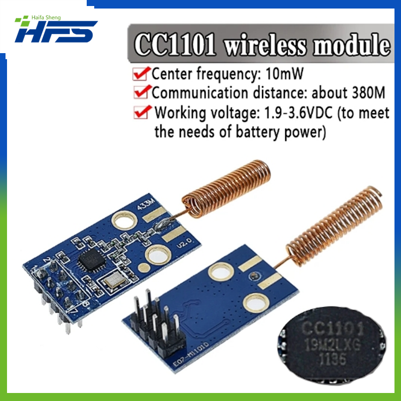وحدة الإرسال والاستقبال اللاسلكية CC1101 ، لوحة المسافة ، الطلب ، تعديل MSK ، التحكم القابل للبرمجة ، الإرسال ، عرض MHz ،