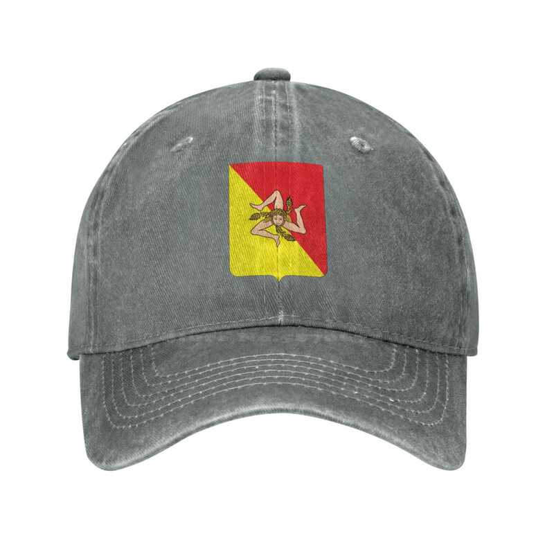 صقلية عالية الجودة شعار الدنيم قبعة قبعة بيسبول محبوك قبعة