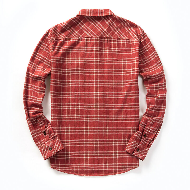 2022 الرجال عادية قميص منقوش مزود بتي شيرت داخلي طويل الأكمام جديد الخريف الملابس بلايز قميص طويل الصدر Outwea جيب تصميم مطبوعة زر