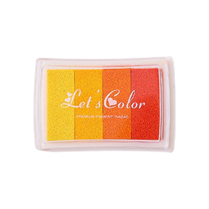4 Colors Ink Pad Stamp Ink Pad Washable Eco-friendly Non Toxic for Kids Adults DIY Craft Fingerprinting Card Marking