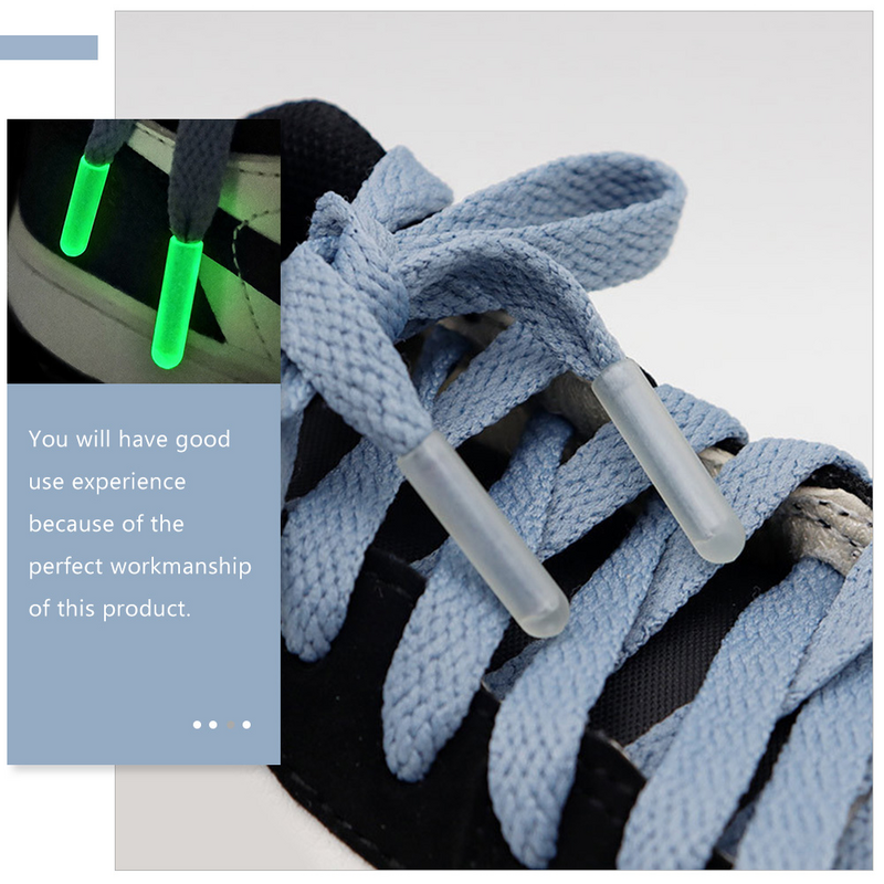 أطراف أطراف رباط الحذاء المضيئة ، أربطة تصنعها بنفسك ، ملحقات إصلاح بلاستيكية ، 8 رؤوس