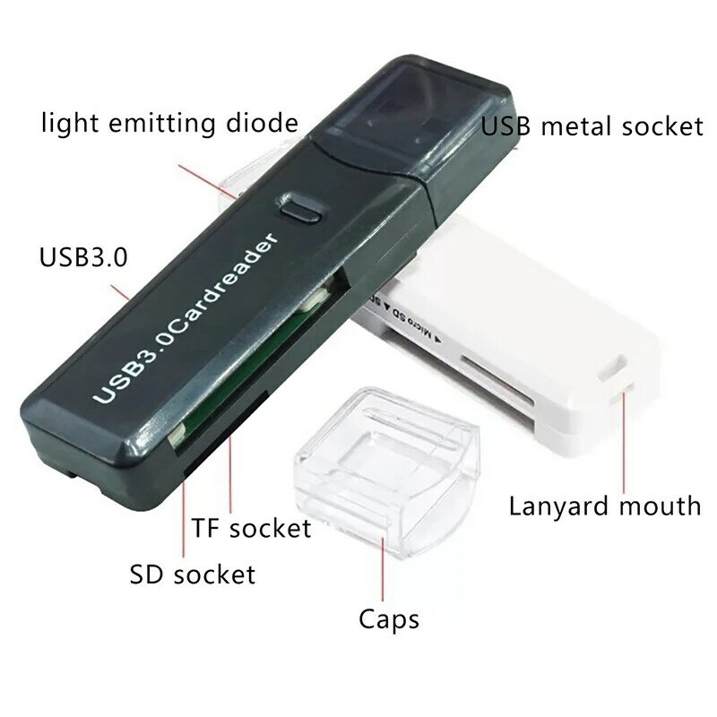 قارئ بطاقات SD TF USB 3.0 Cardreader مايكرو Sd بطاقة إلى Usb Adaper قارئ البطاقة الذكية ذاكرة Lector De Tarjetas ملحقات الكمبيوتر المحمول