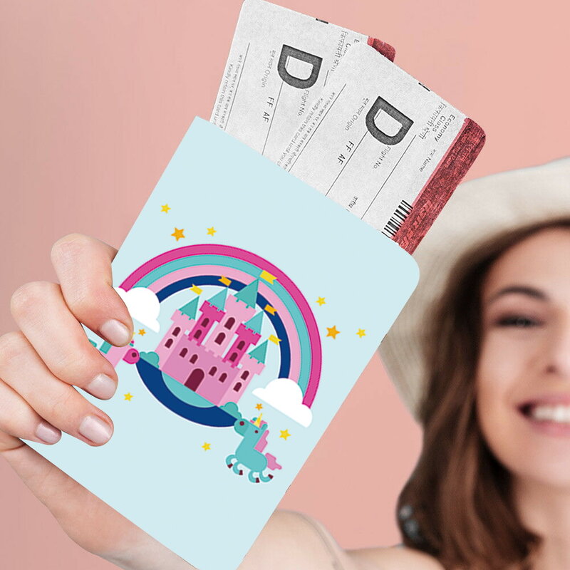 جديد جواز سفر غطاء المحفظة يغطي ل كم واقية الكرتون سلسلة حامل بطاقة الهوية موضة الزفاف هدية حماية حافظة