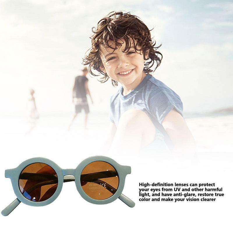 نظارات شمسية للأطفال واقية من الأشعة فوق البنفسجية نظارات شمسية للأطفال نظارات شمسية تصميم قوس مبسط منصات الأنف المتكاملة إطار سميك