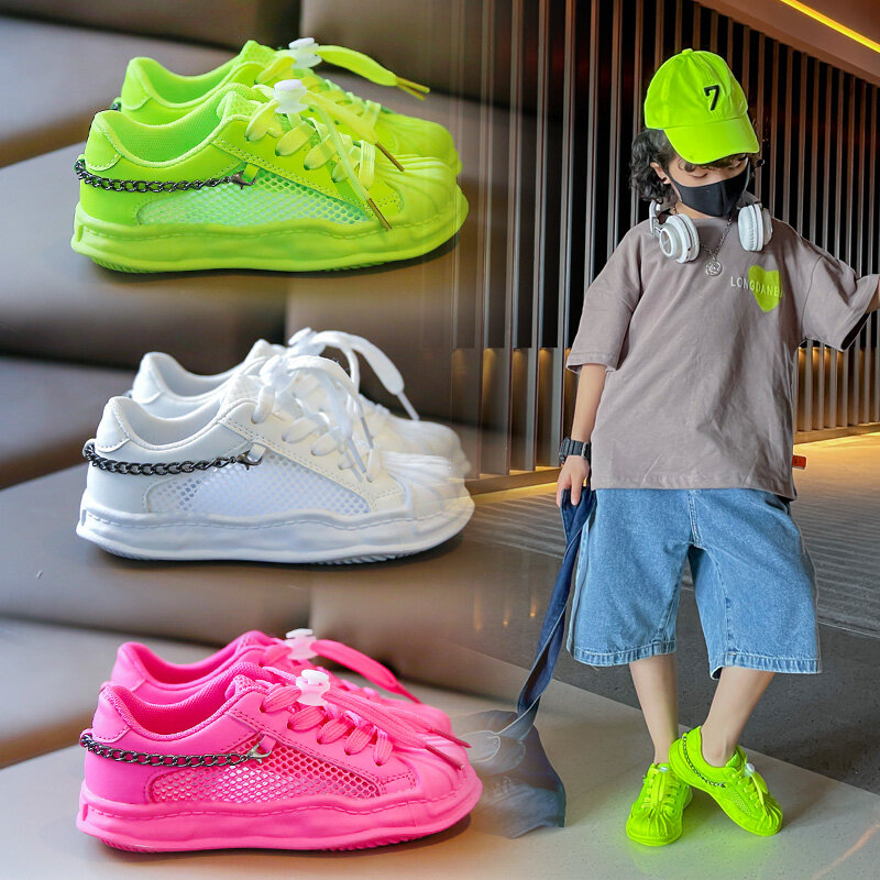 أحذية الفتيات المذابة أحذية صيفية جديدة للأطفال أحذية رياضية للأولاد على الطراز الكوري بألوان الحلوى قابلة للتنفس