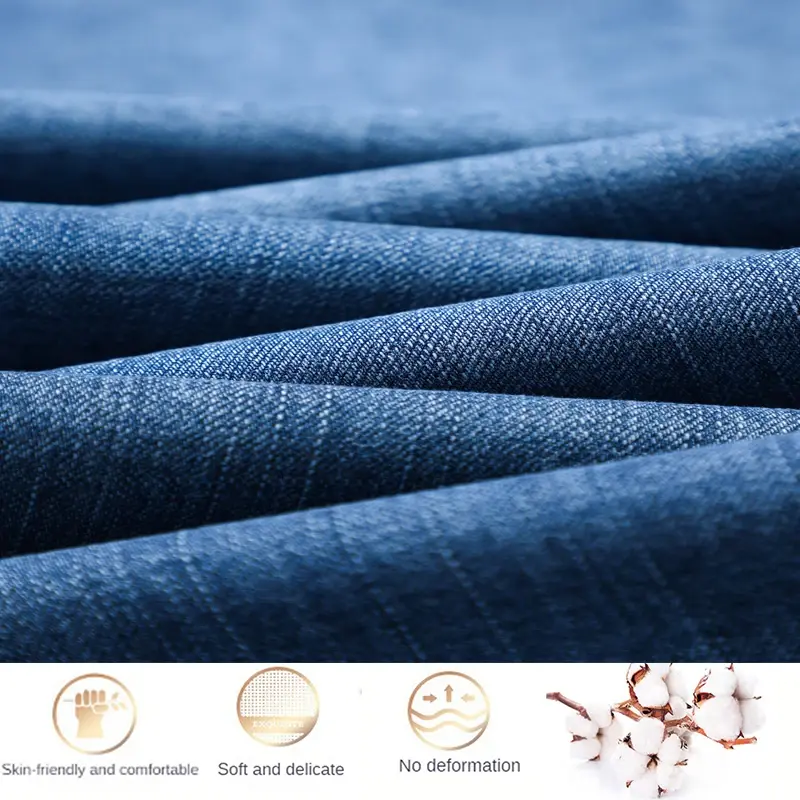 جينز جينز قطني مطاطي خفيف الوزن مناسب للرجال ، خصر مرتفع ، نحيف ، رمادي خفيف ، عمل ، علامة تجارية غير رسمية ، الربيع ، الصيف ،