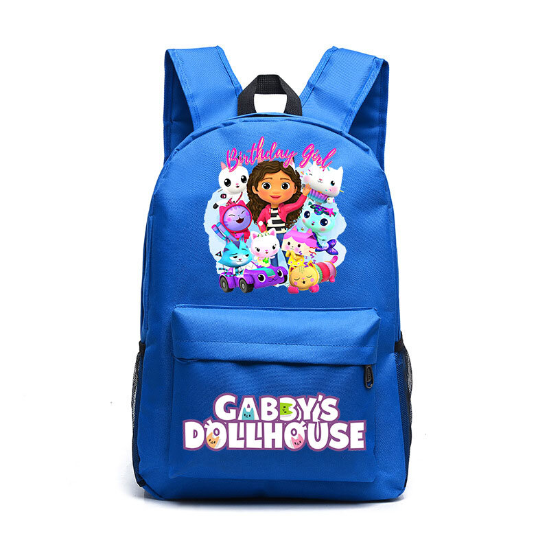 حقيبة مطبوع عليها رسوم كرتونية من Gabby ، حقيبة ظهر غير رسمية للأطفال ، حقيبة مدرسية للمراهقين ، حقيبة سفر بألوان متنوعة