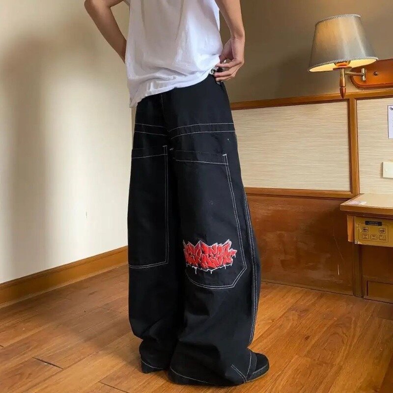 ديبتاون-بنطلون جينز هاراجوكو كبير الحجم ، ملابس الشارع الهيب هوب ، بنطلون جينز فضفاض ، بنطلون قوطي ، الموضة اليابانية ، الربيع