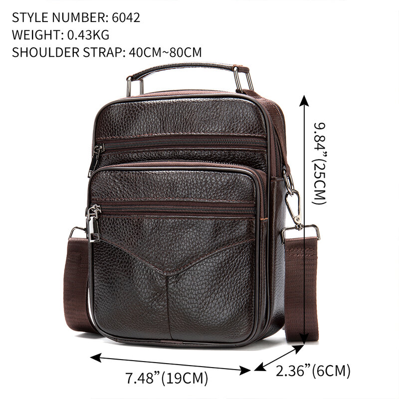 ويستال 100% حقيبة ساعي حقيبة الكتف للرجال حقيبة جلدية أصلية للرجال Desinger محفظة وحقائب اليد